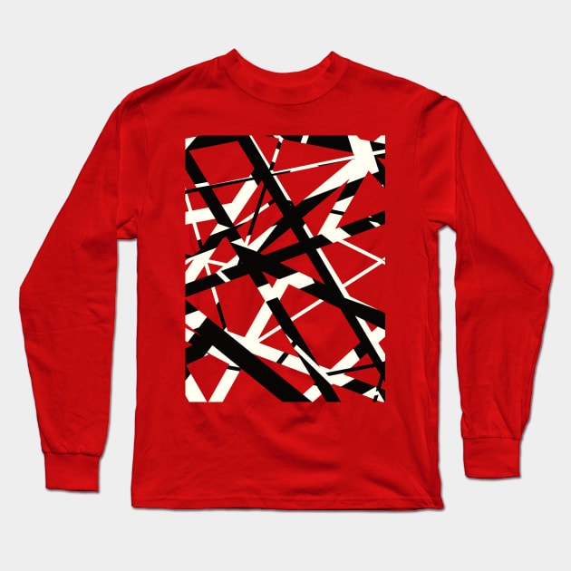 Frankenstrat Guitar Pattern Long Sleeve T-Shirt by Hornets Nest